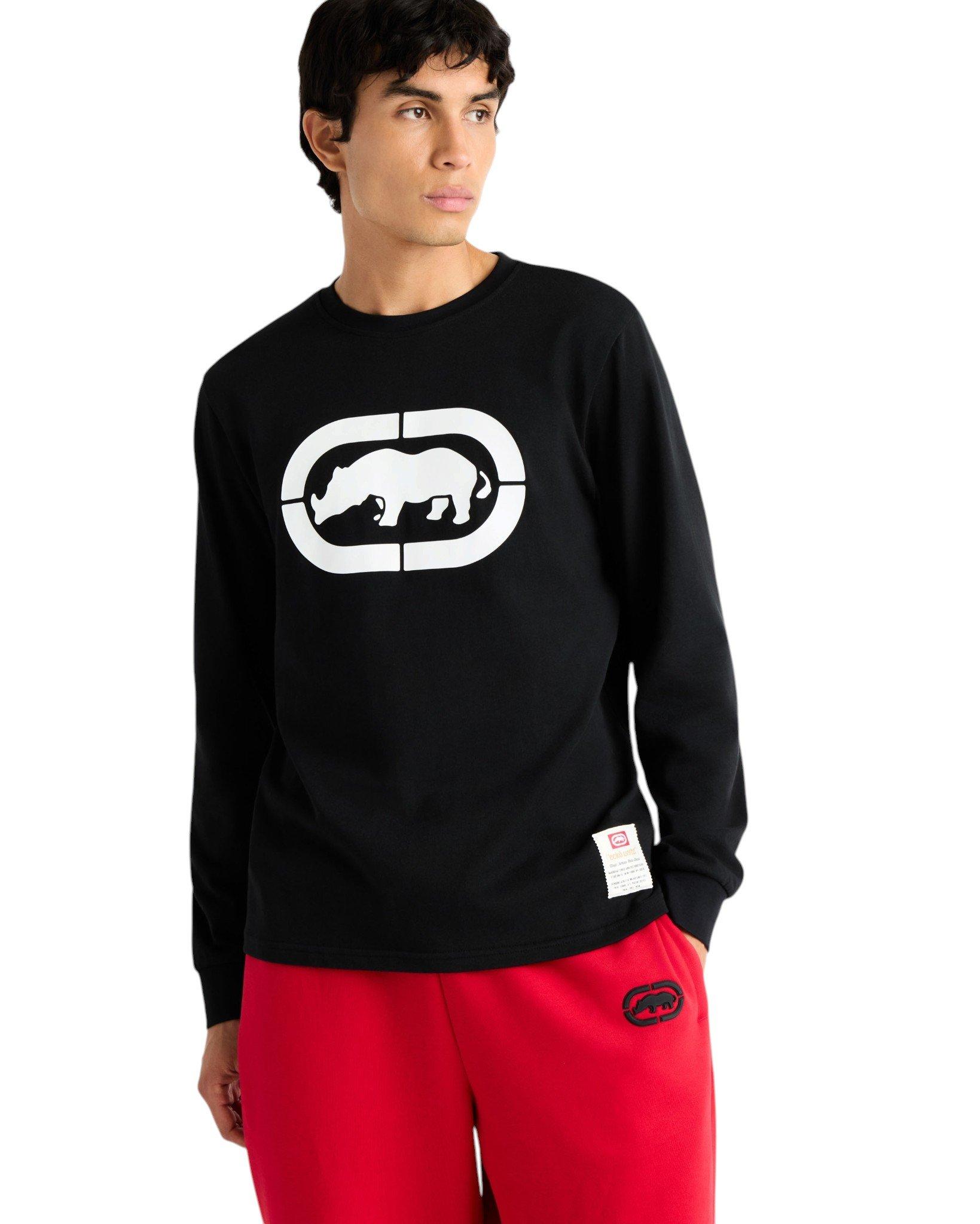 ecko unltd. Men's Classic Rhino Long Sleeve Tee - Black - BLACK